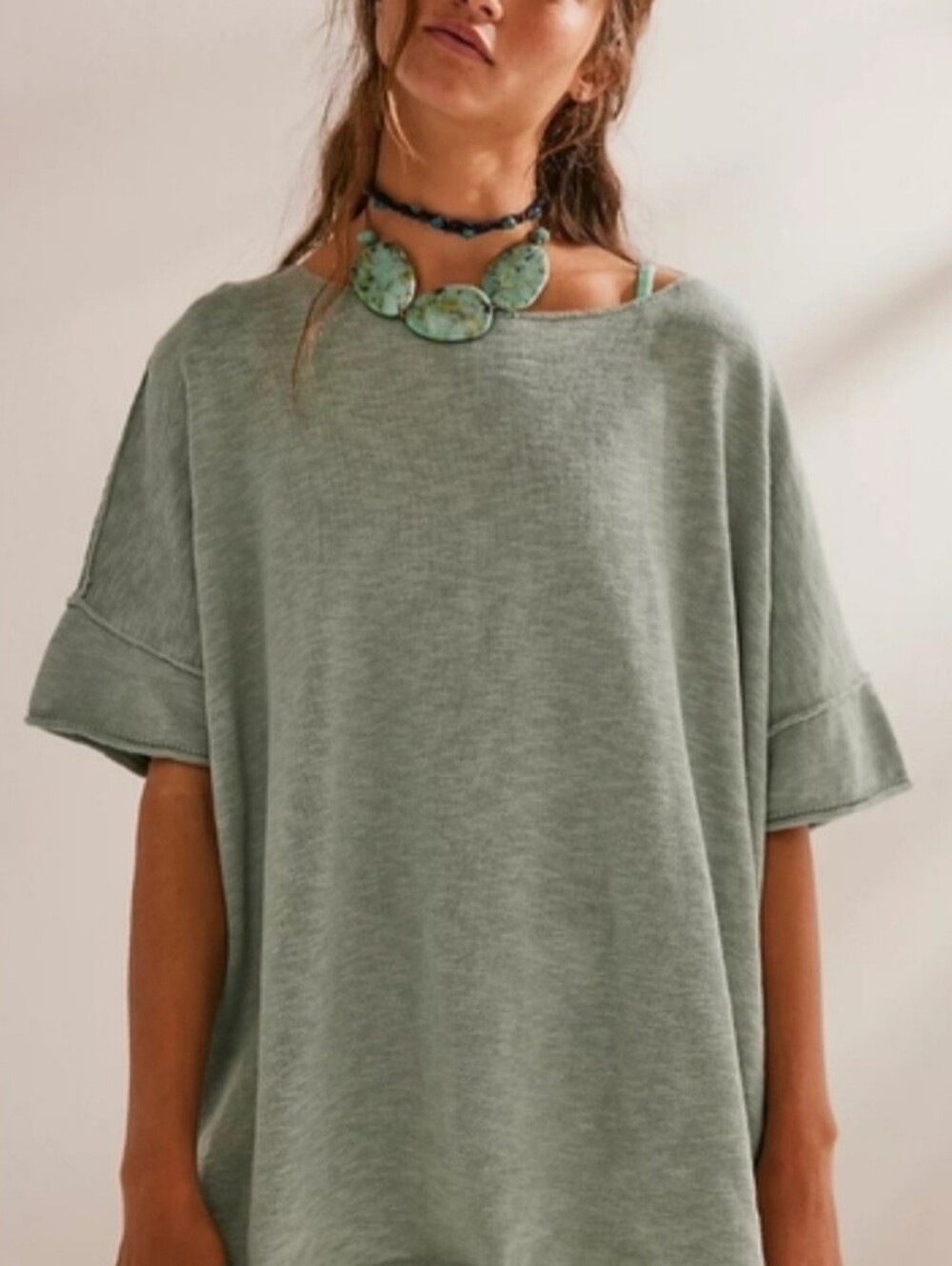 Free People Beach Winnie Sweater Tee and matching Ribbed Shorts